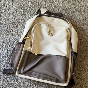 Stylish Cream and Brown Backpack